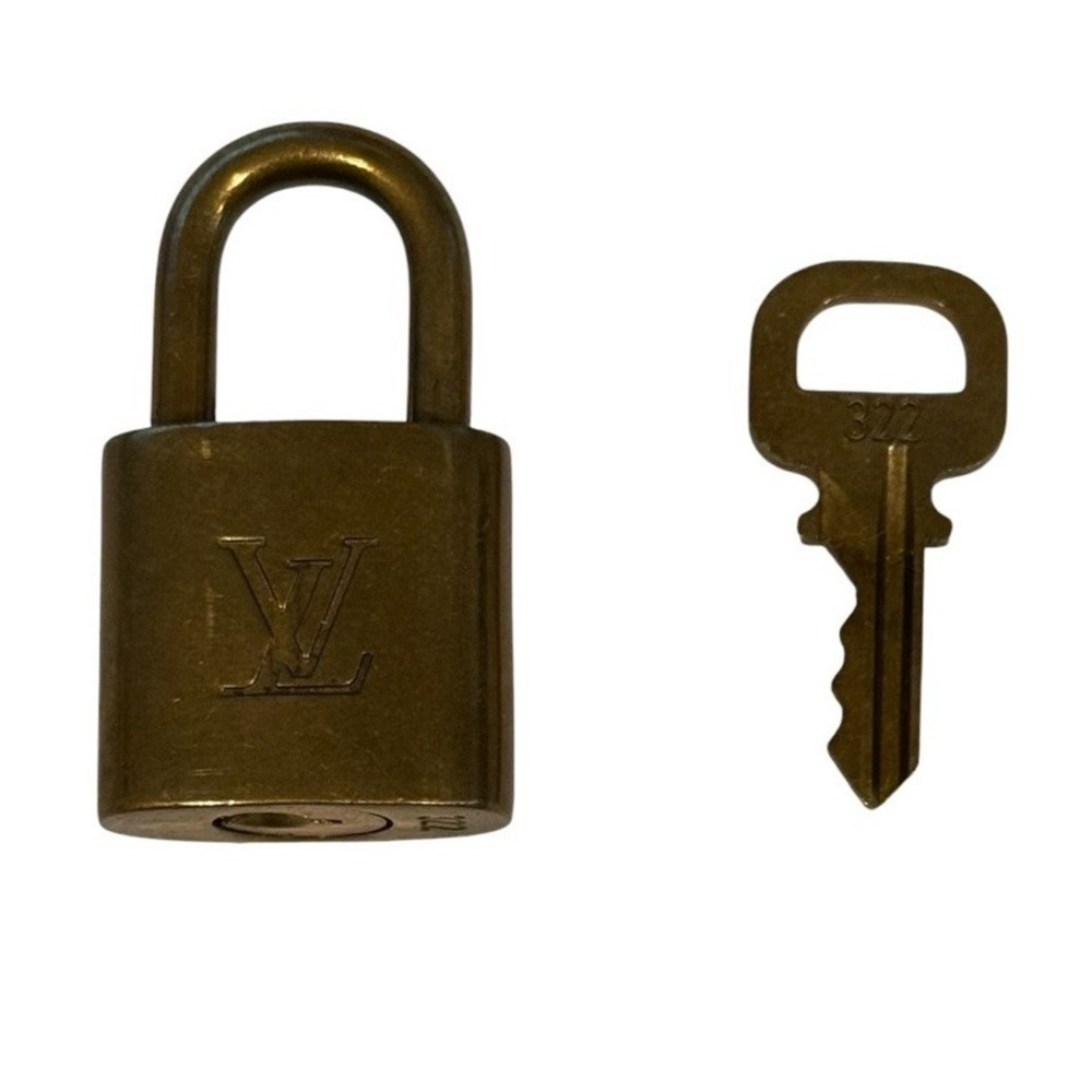 Louis Vuitton PadLock Gold Lock & Key Brass Number 322